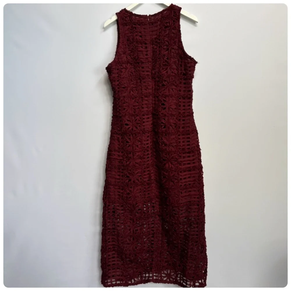 NEW Anthro Endless Rose Sleeveless Textured lace fabrication Midi Dress XL - Picture 10 of 11